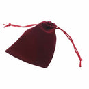 50 Gift Dark Red Velveteen Pouch Jewelry Bags With Drawstring 12x10cm