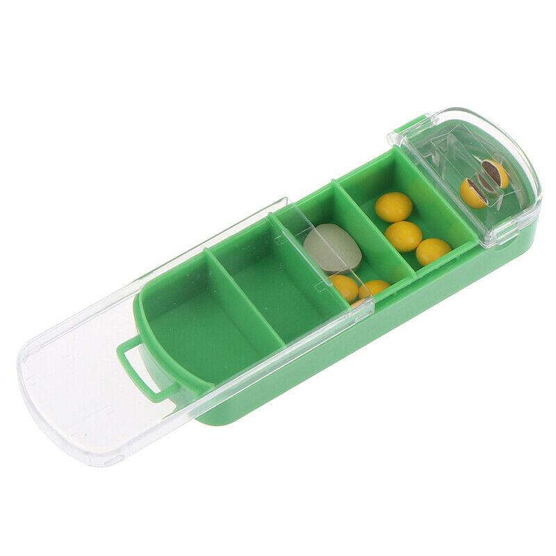 7 Days Pill Cutter Splitter Divide Storage Case Medicine Cut Box Holder CuS Ew