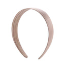 Solid Color Hair Hoops Simple Headband Women Girls Wide Hairband (Beige) A