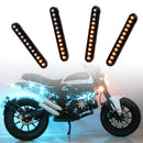 2PCS 12 LED Car Motorcycle Flowing Water Tail Brake Lights Turn Light Blinker