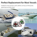 2X 8 LED Marine Bow Boat Yacht Navigation Green Red Light 12V Stainless Steel f+