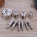 10pcs 8-50mm Diamond Coated Saw Bits Tiles Marble Glass Granite Driller
