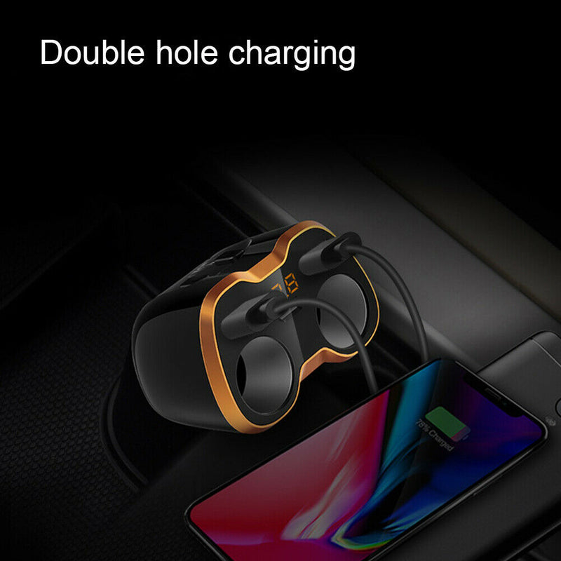 M96 Universal Smart Power Adapter Dual USB Ports Socket Fast Car Charger Phone