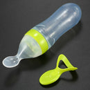 Baby Squeezing Feeding Bottle Silicone Training Rice Spoon Infant Cereal Fo D4Q8