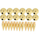 12 Pairs 6 x 36mm Copper Speaker Spike Isolation Stand + Base Pad Feet Mat SL7H7