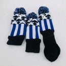 3 Pcs Knitted Golf Headcover Driver Cover, Golf Club Wood Head Covers Fit f