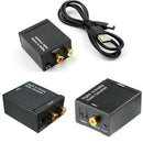 Digital Optical Coaxial Toslink to Analog RCA L/R Audio Converter Adapter --