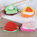 Cute plush three-dimensional triangle fruit purse Kids Coin bag key bag pendant*