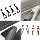 Side Door Lock Pin Switch Button Frame Black Piano Pattern Cover Trim for T