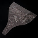 bling stone neckline iron on transfer patch hot fix rhineston crystal transfer Z