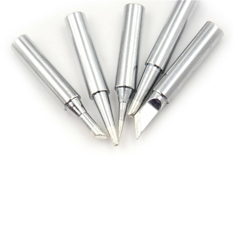 5pcs 936 Electric Brass Soldering Irons Tip Solder Station Conical Bevel Ti Ty