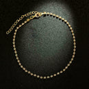 Women Necklace Double Layer Chain Charm Beads Drop Pendant Choker New Y6T3 F2W9