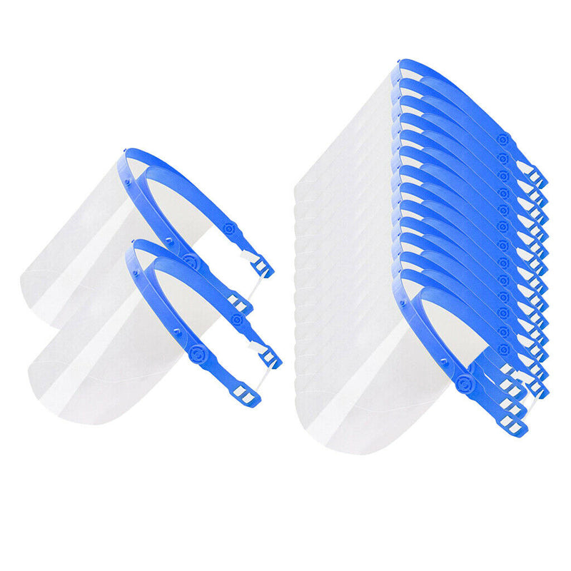 Set of 15 Full Face Shield Cover Guard Visor Cap Protector Reusable Washable