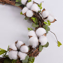 6Pcs Natural Cotton Head Artificial Dried flowers Xmas Diy Garland Wreath DecTO
