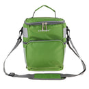Vertical Portable Insulated Cooler Lunch Box Tote Picnic Storage Bag green