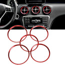 For 2013-18 Mercedes Benz GLA Class Red Aluminum Car Air Vent Outlet Ring Trims