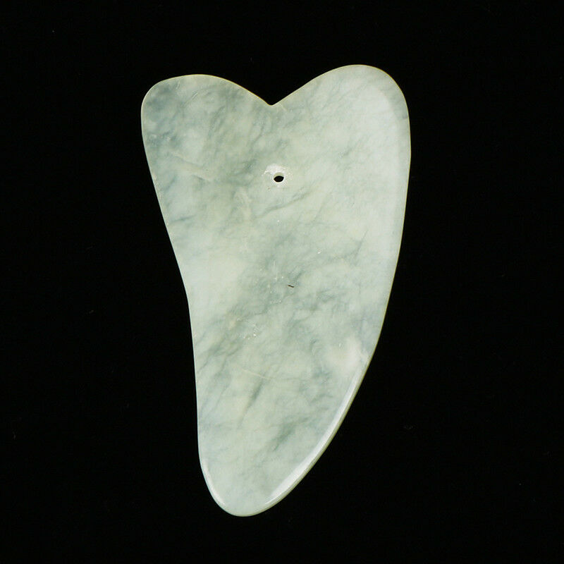 2Pcs Natural Jade Board Scraping Tool Gua Sha Facial Care Massagers Health Pg