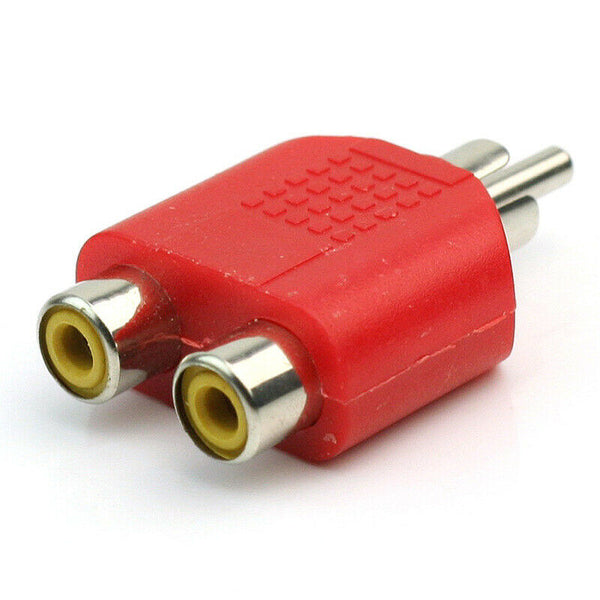 4pcs Adapter Connector Converter RCA AV Audio Y Splitter Plug 1 Male to 2 Female