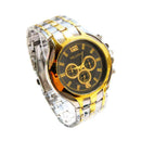 Orlando Men Alloy Band Steel Case Quartz Wristwatch Golden Dial