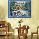Handmade cross stitch DIY needle embroidery kit line Christmas landscape pa
