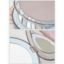 Led Lighted Mini Makeup Mirror 3X Magnifying Compact Travel Portable Sensin