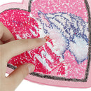 Heart Reversible Sequin Sew On Patches for DIY Clothes Patch Applique JR