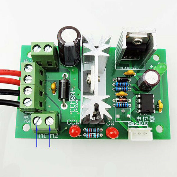 DC 6-30V 12V 24V 30V 10A PWM DC Motor Speed Controller CW CCW Reversible Switch