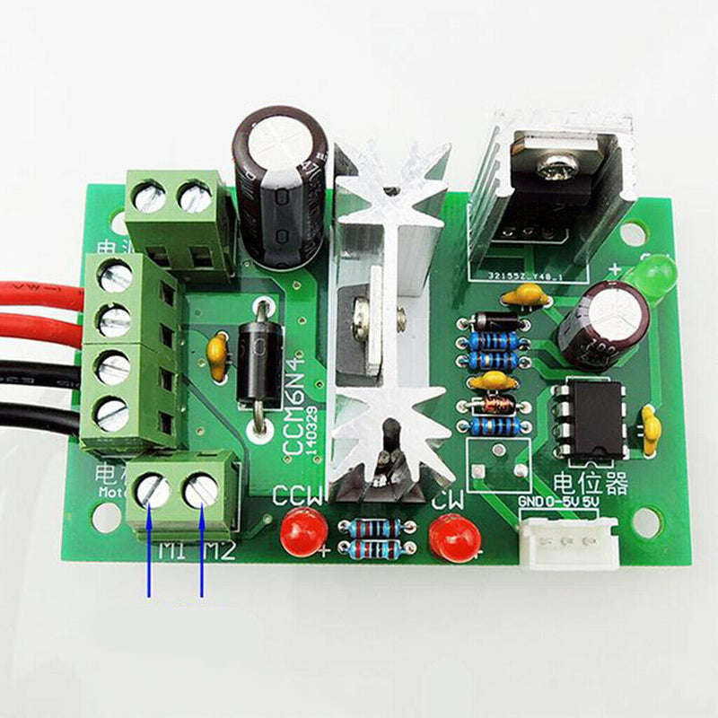 DC 6-30V 12V 24V 30V 10A PWM DC Motor Speed Controller CW CCW Reversible Switch