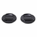 2 Pcs 62mm Plastic Clip On Front Lens Cap Cover Black for Camera O7U4