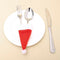 8 x Case Cover Santa Hat 15.5x6cm Cutlery Holder for Christmas F1P7