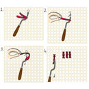 Crochet Carpet Rug Wooden Handle DIY Handmade Embroidery Craft Latch Hooking Kit