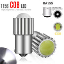 2X 1156 COB LED Bulb BA15S White Super Bright Tail Brake Reverse Light Lamp Kits