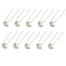 20PCS Clear Crystal Rhinestone Diamante Wedding Bridal Prom Hair Pins Hairpin