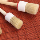 3pcs Natural Boar Bristle Wooden Bath Cleaning Brush for Car Wheels Interio