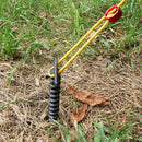 5pcs Black Plastics Camping Awning Tent Stakes Pegs Pins Screw Type Outdoors