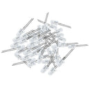 5mm Dia Clear Round Head Blue Light Emitting Diodes LED 50 Pcs F9D6