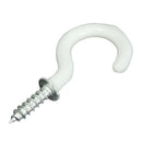 20x PVC Coated Stainless Steel Screw In Cup Hooks Ring Plant Jewelry Hanger