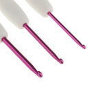 8 Plastic Flower Crochet Hook Aluminum Knitting Needle Weaving Craft 2.5-6mm