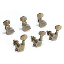 6pcs Copper Acoustic Guitar Tuning Pegs Tuners Head (Bronze)(3R 3L) A