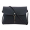 Simple Pure Color Deer Pendant Shoulder Handbag Women Crossbody Bag (Black)