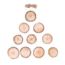 10Pcs DIY Painted Wooden Round Xmas Wedding Tree Hanging Ornament Decor
