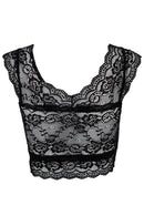 Womens Lady Lace Vest Sleep Bra Crop Tops Sports Padded Boob Tube Leisure B