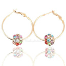 Chic Women Elegant Crystal Rhinestone Ear Stud Hoop Eardrop Earrings Jewelry