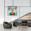 DIY Diamond Painting Xmas Garland Elk Full Round Drill Wall Picture 30x30cm