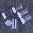 5pcs Plastic Empty Bottle Clear Container Jar Pot For Glitter Nail Dust Powder