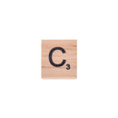 100 Wooden Alphabet Scrabble Tiles Black Letters & Numbers For Crafts Wood ChME