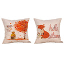 4 Pack Let's Fall in Love Quotes Throw Pillow Case Truck with Pumpkins Hall M7U5