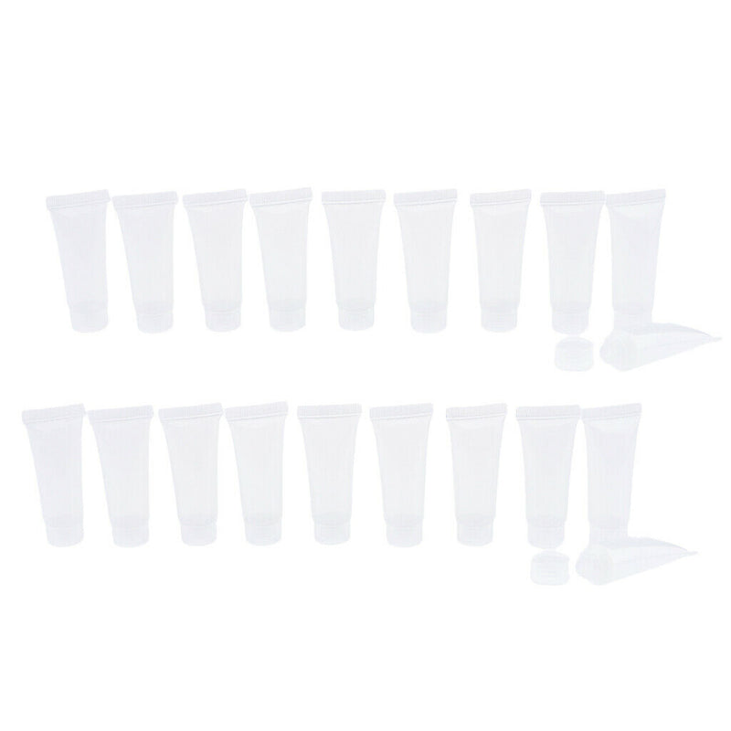 10ml Empty Plastic Soft Tube Sample Bottle Containers - 20 Pack -  Travel