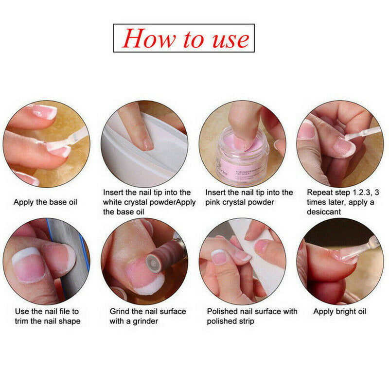 French Nail Dipping Powder Tray Manicure Mould Nail Art Dip Container Tool 2020