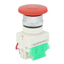 Panel Mounting Red Momentary Push Button Switch AC 660V 10A 1NO 1NC DPST